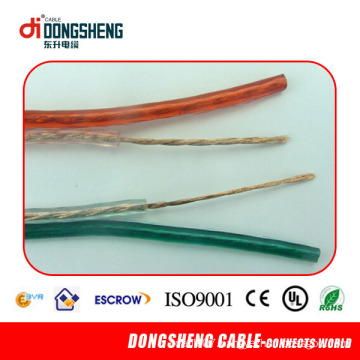 Transparent PVC Jacket CCA Speaker Cable